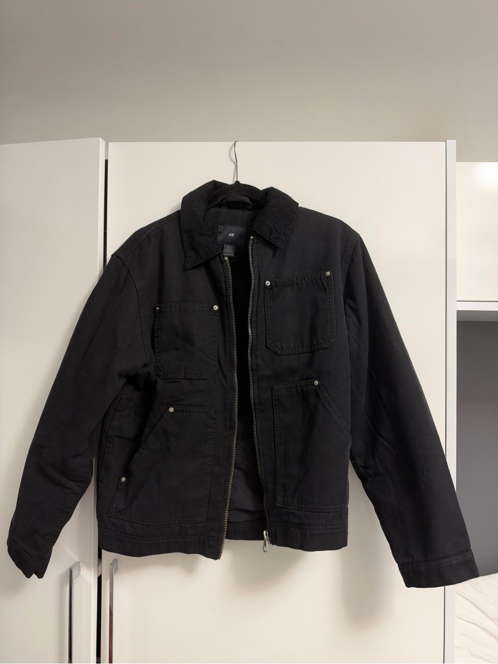 Men's H&M Black Workwear Jacket - Classic Utility Style